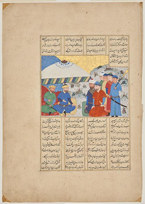 AKM63, Salm and Tur receiving back their envoys spurned by Shah Faridun
