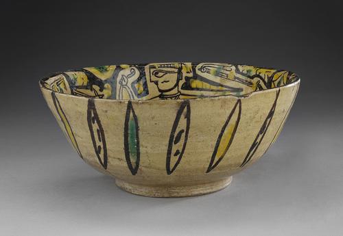 Bowl With Horse Rider And Bird Akm753 The Aga Khan Museum